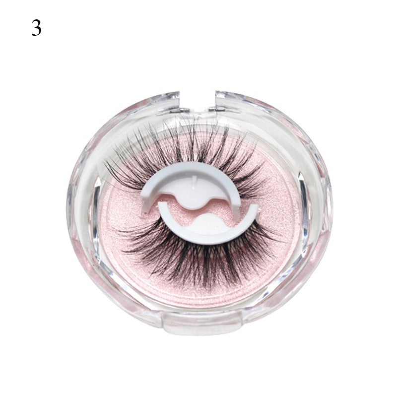 1Pair Reusable 3D Self-adhesive False Eyelashes